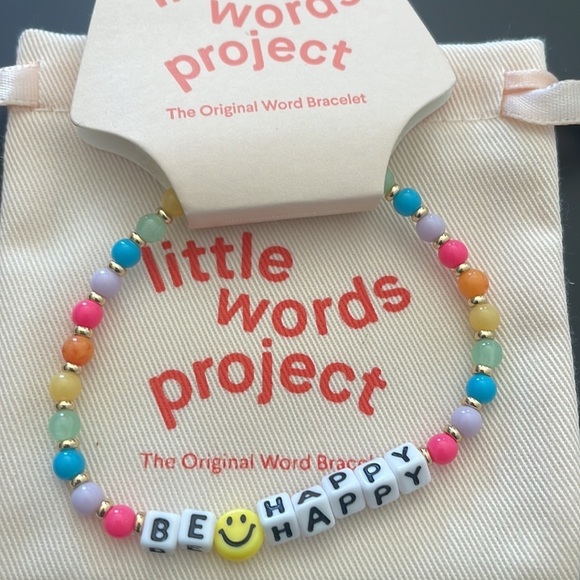 Little words project be happy the original word bracelet stretch jewelry new - Picture 4 of 6